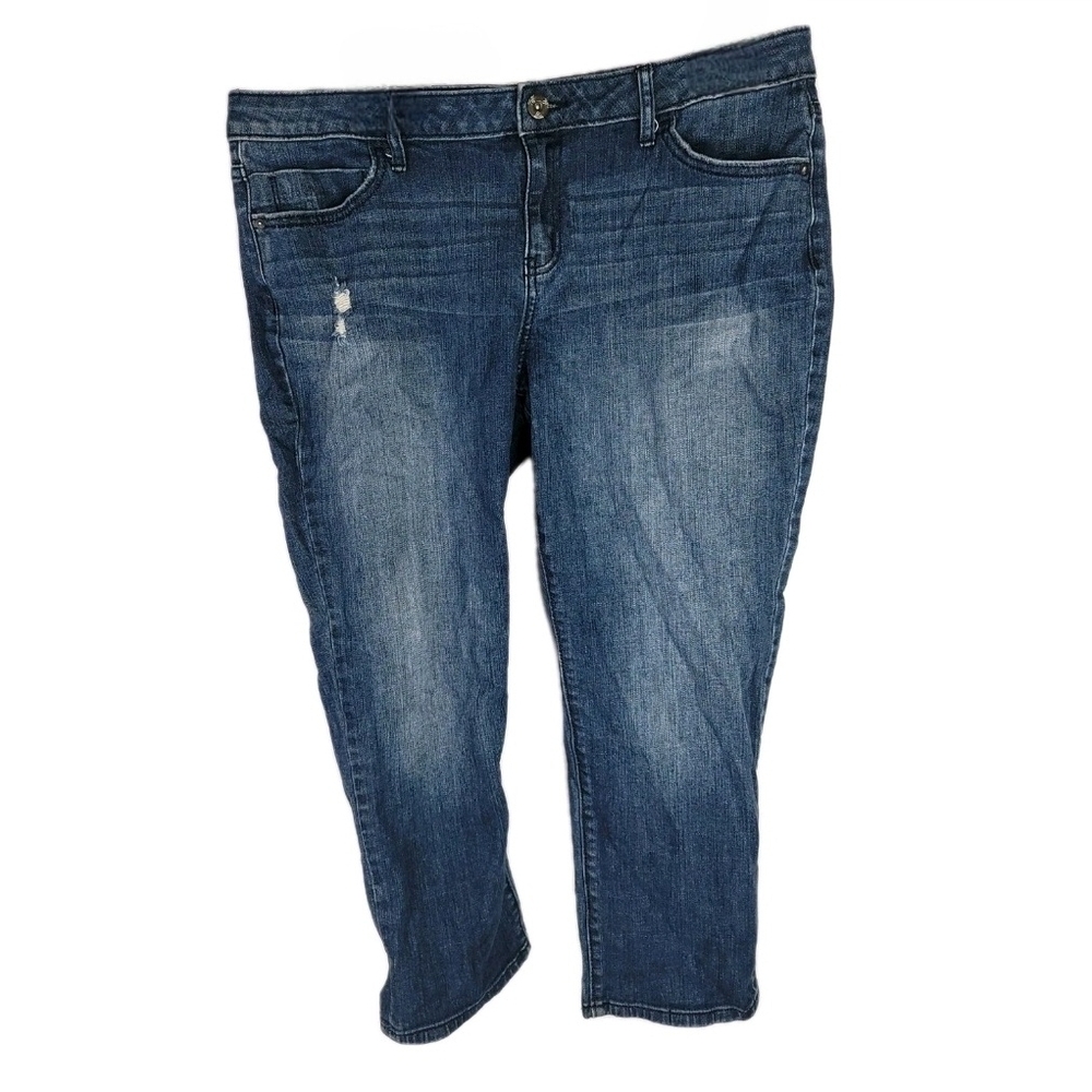 Vera Wang Dark Blue Cropped Jeans